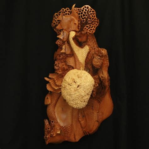 Hand Carved Coral Reef Wall Sculpture – Myrtlewood Gallery