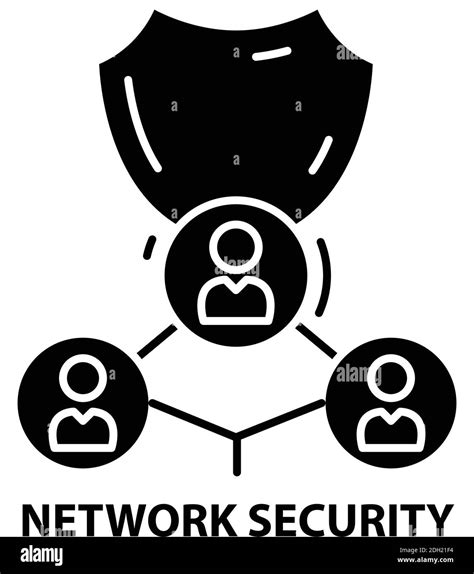 network security icon, black vector sign with editable strokes, concept illustration Stock ...