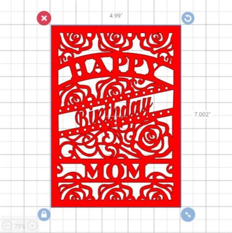 2 SVG Cut Files Cricut Happy Birthday Mom Template Folder - Etsy