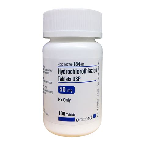 Hydrochlorothiazide, 50 mg