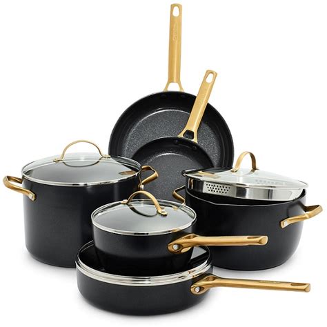 Reserve Ceramic Nonstick 10 Piece Cookware Set - Black | Berings