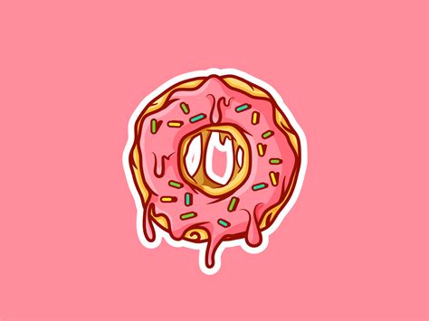 Dribbble - donut.png by Varun Kumar | Donut drawing, Donut art, Donut logo