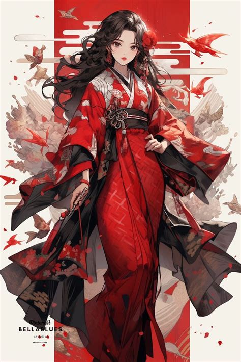 "Elegant Anime Kimono Art: Timeless Beauty" | Anime kimono, Pretty kimonos, Kimono anime