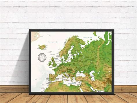 Europe Map With Pins Push Pin Travel Map for Europe Map of - Etsy