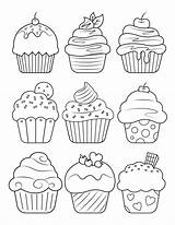 Free Printable Birthday Cupcake Coloring Pages sketch template