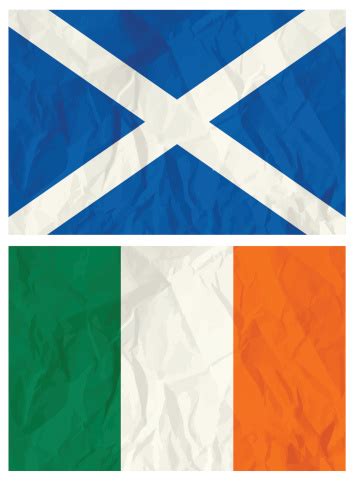 Scotland And Ireland Flag Stock Illustration - Download Image Now - iStock