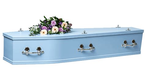 blue-colour-traditional-coffin - Cardboard Coffin Company