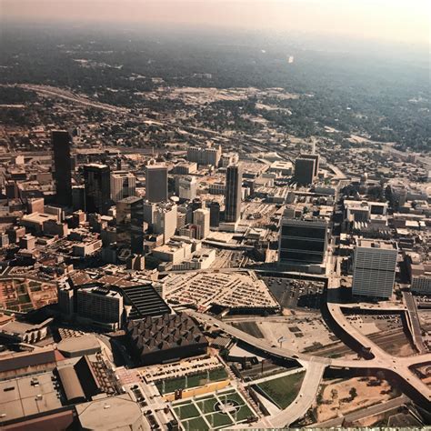 1996 Atlanta skyline with the Omni Coliseum in the foreground, taken ...