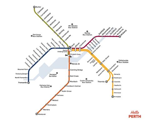 Perth Train Station Map - Map Of Amarillo Texas