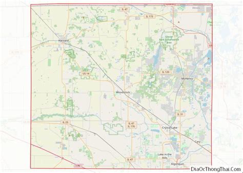 Map of McHenry County, Illinois - Thong Thai Real