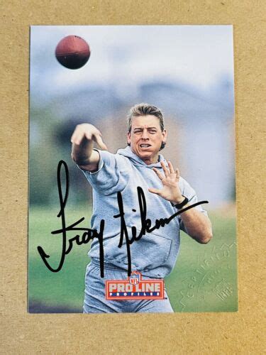 Troy Aikman 1992 Pro Line Proline Autograph Auto Profiles With Stamp ...