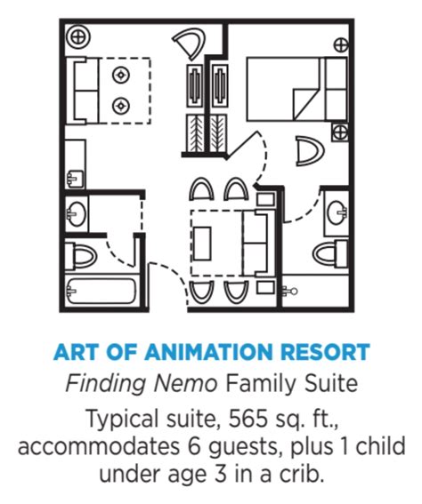 Finding Nemo Family Suite Floor Plan - floorplans.click