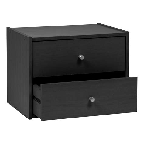 IRIS TACHI Modular Wood Stacking Storage Box with Drawer for Office ...