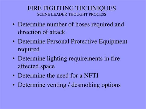 PPT - FIRE FIGHTING TECHNIQUES PowerPoint Presentation, free download - ID:1751368