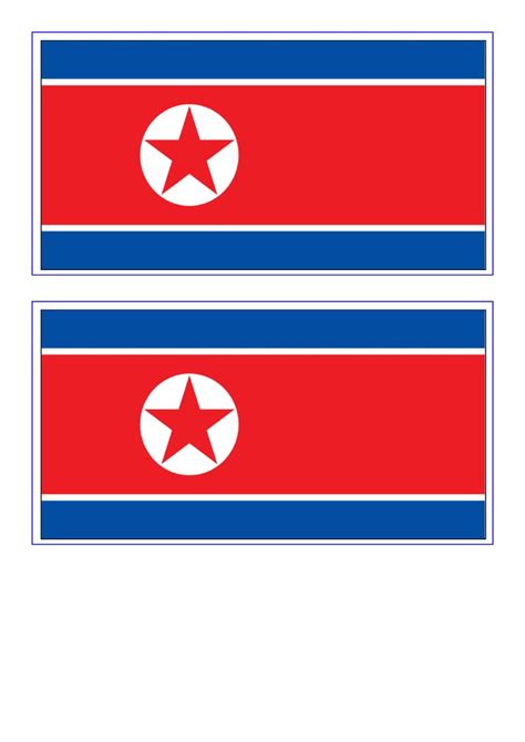 North Korea Flag - Free Printable North Korea Flag