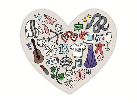 Swiftie Heart Sticker | Taylor swift drawing, Taylor swift posters ...