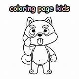 Premium Vector  Dog Sticking Out tongue coloring Book For Kids sketch template