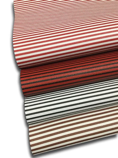 STRIPES Beige and White Faux Leather Sheet Canvas Fabric - Etsy