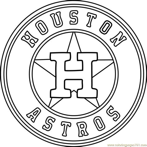 Houston Astros Logo Coloring Page for Kids - Free MLB Printable Coloring Pages Online for Kids ...