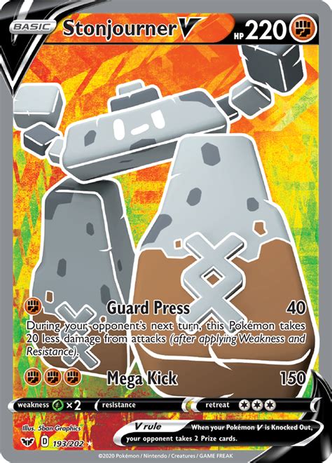 Stonjourner V Sword & Shield Pokemon Card | Pikawiz