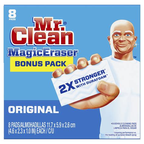 Mr. Clean Magic Eraser Original, Cleaning Pads with Durafoam, 8 count ...