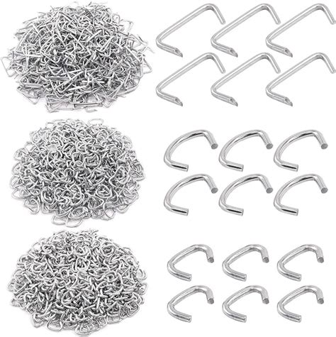 Amazon.com: Swpeet 1500Pcs 3/4" 1/2" 3/8" Galvanized Hog Rings ...