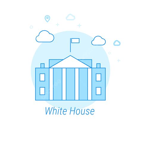 White House Vector Flat Illustration, Ui, Illustration, Pixel PNG and ...