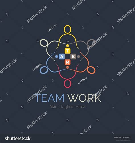 Team Work Connection People Logo Design Stock Vector (Royalty Free ...