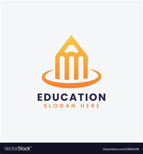 Modern teach learn educational logo design Vector Image