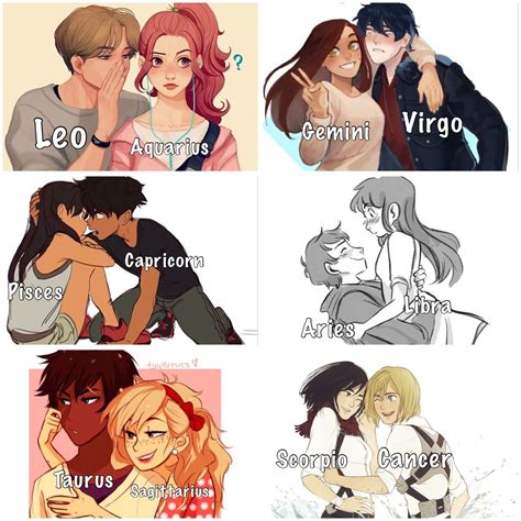 Pin by P. on Couple Zodiac Anime Character | Zodiac signs pictures ...