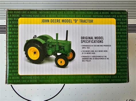 ERTL John Deere Model D Tractor 1/16 Scale Die Cast Metal New ...