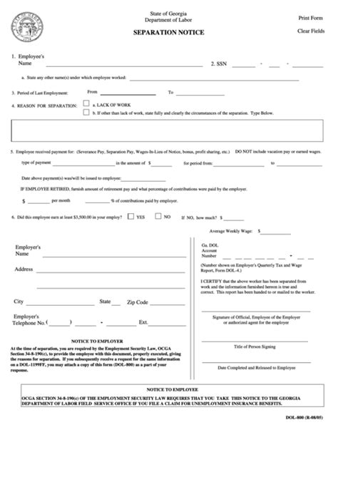 20 Georgia Department Of Labor Forms And Templates free to download in PDF