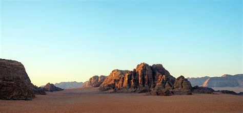 Wadi Rum At Sunrise, Unesco World Heritage Site, Jordan. Photograph by Cavan Images | Fine Art ...