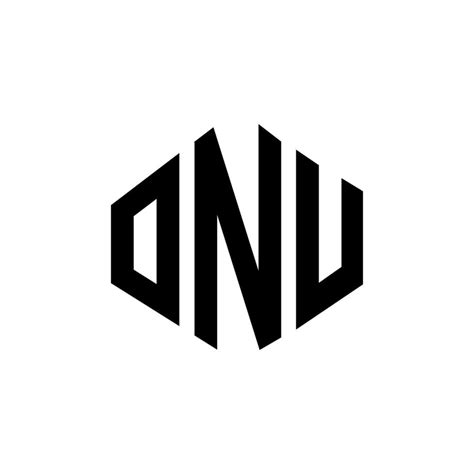 diseño de logotipo de letra onu con forma de polígono. onu polígono y ...