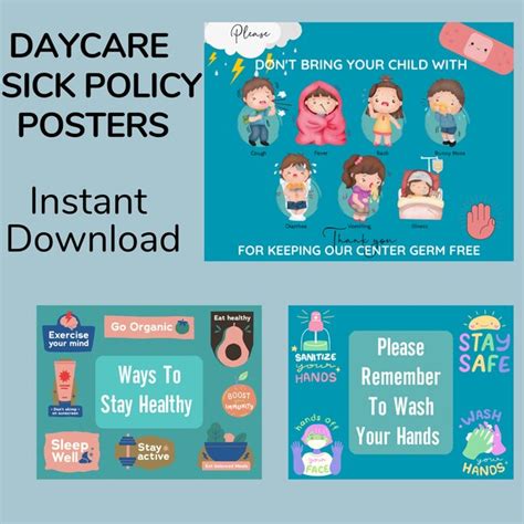 Sick Daycare Poster - Etsy