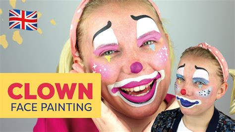 Beginners Clown Face Painting Tutorial - YouTube