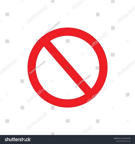 Red No Entry Sign Isolated On Stock Vector (Royalty Free) 2044506788 ...