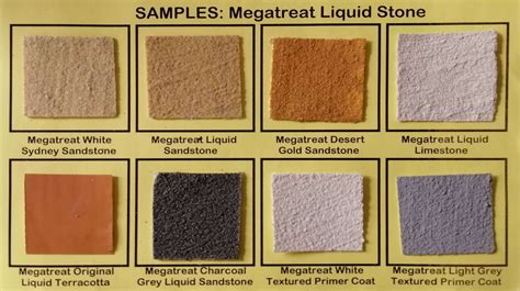 Megatreat Liquid Stone Colour Chart | Textured Paint and Coating