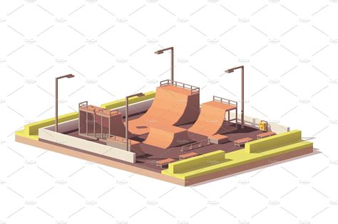 Vector low poly skate park | Skate park, Skate, Low poly