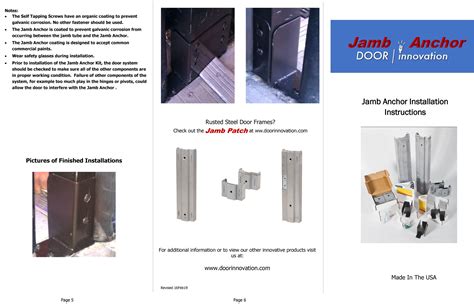 Jamb Anchor Center Jamb Kit – Door Innovation