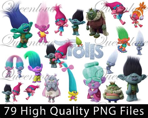 Trolls Clipart, Trolls Characters PNG, Printable Trolls Cart - Inspire ...