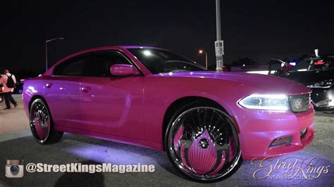 Female Owned 2015 Outrageous Pink Charger on 26"s (Orlando Classic '17) #StreetKingsMagazine ...