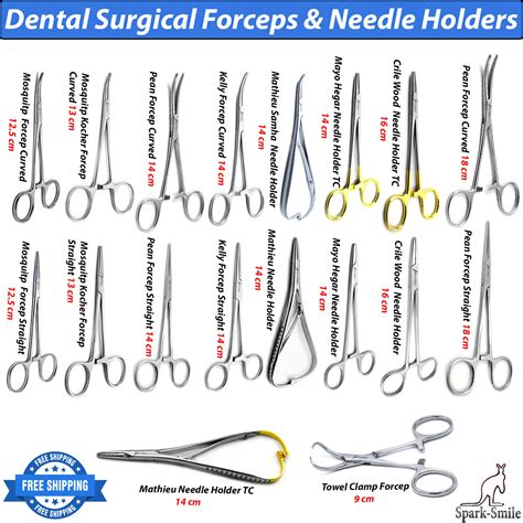 Hemostatic Locking Artery Clamps & Needle Holders Dental Surgical ...