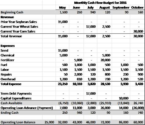 Cash Flow Projection Template Excel