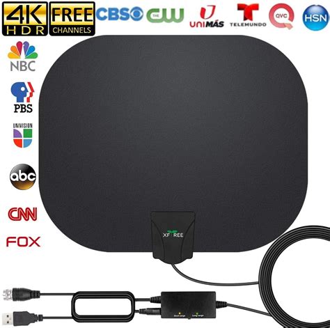 TV Antenna - Amplified HD Indoor Digital TV Antenna Long 250 Miles Range Antenna Support 4K ...