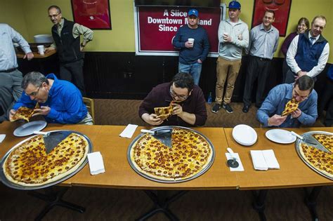 Pizza eating contest hosted by Midland Daily News and Pizza Sam's - Feb ...