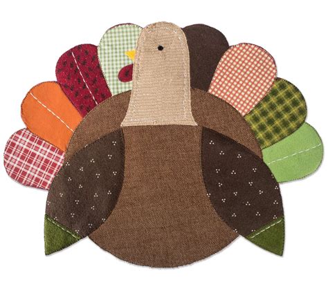 Design Imports Embroidered Turkey Placemat Setof 4 - QVC.com