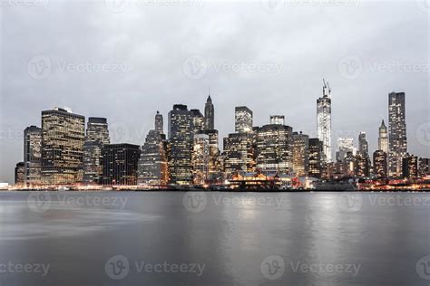 New York City Financial District Skyline at Twilight 790719 Stock Photo ...