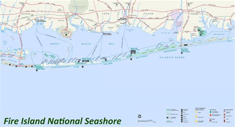 Fire Island National Seashore Map - Ontheworldmap.com