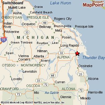 Where is Alpena, Michigan? see area map & more